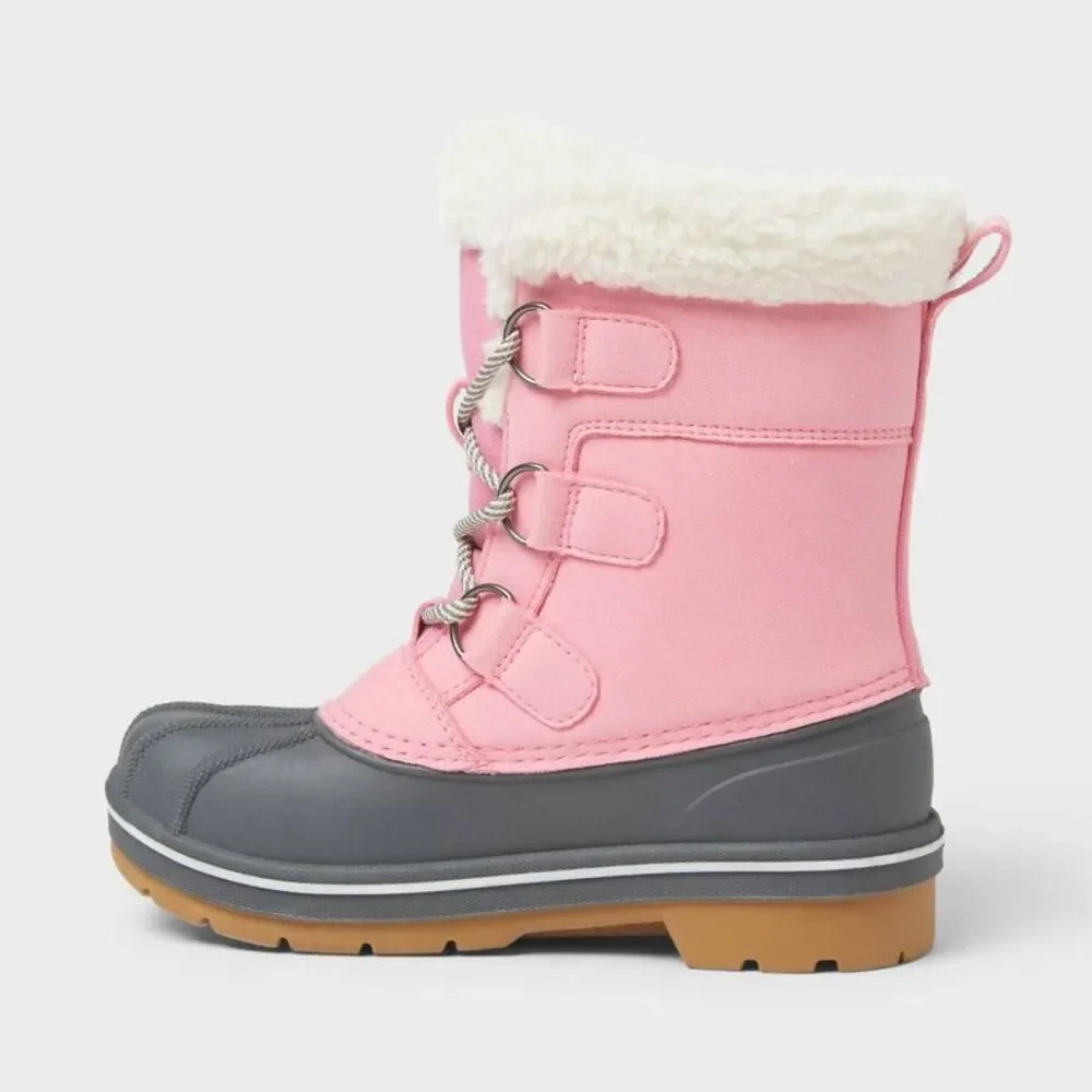 Kids' Kit Easy-On Winter Boots - Cat & Jack Pink 3
